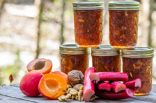 Rhubarb and Apricot Jam